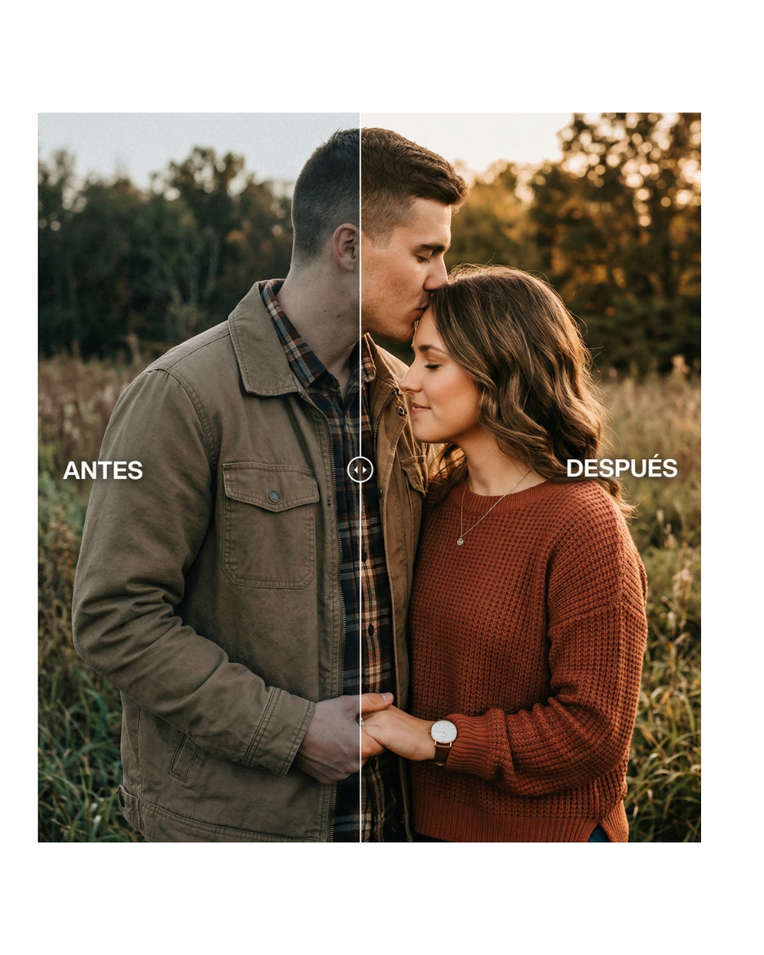 Antes y Después de una foto editada
